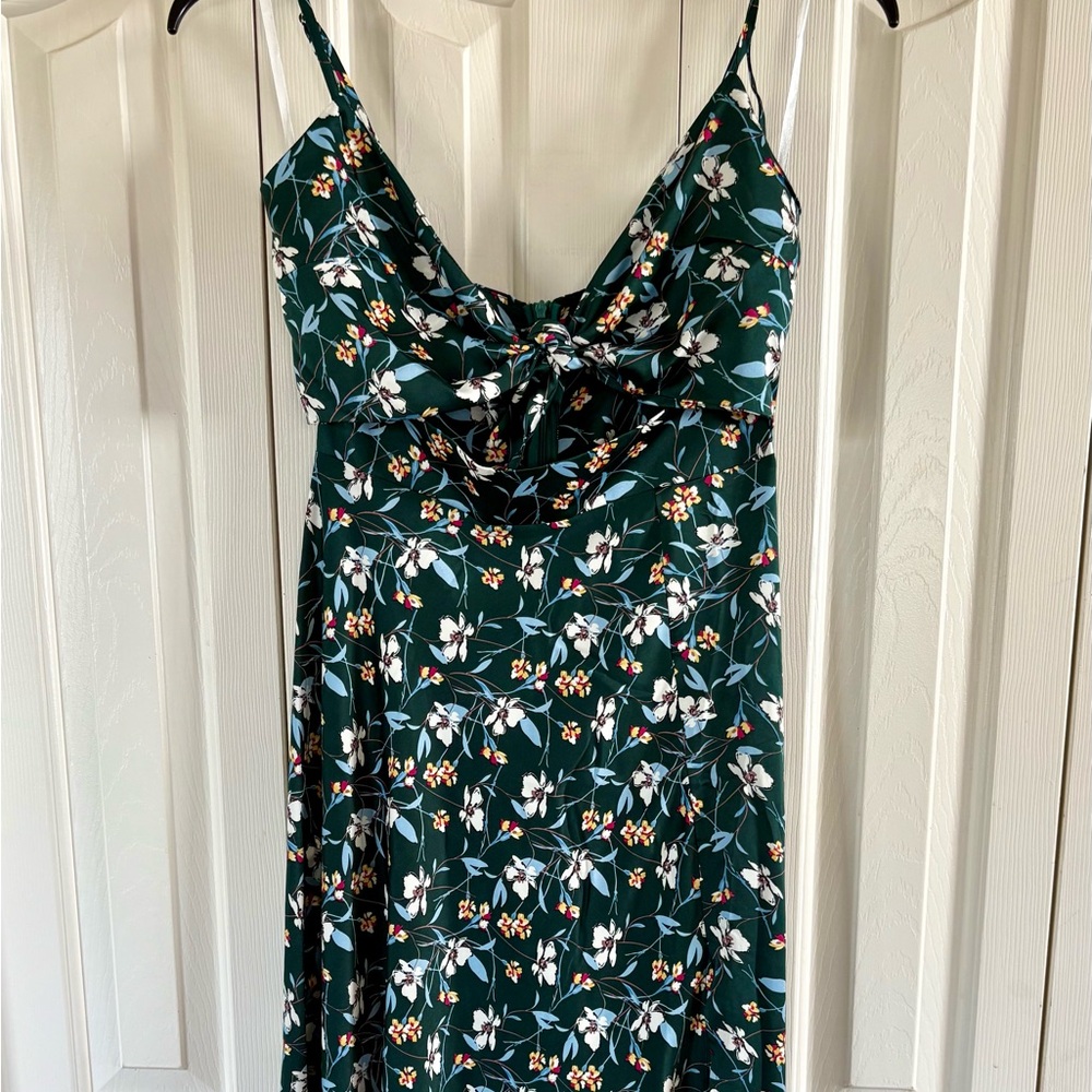 Petal & Pup Dark Green Floral Maxi Dress
